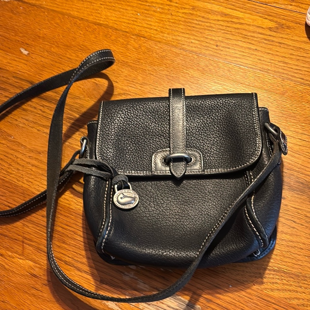 Dooney & Bourke vintage 90s black leather crossbody purse